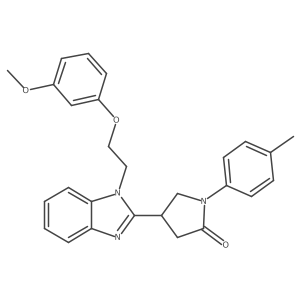 4-(1-(2-(3-methoxyphenoxy)ethyl)-1H-benzo[d]imidazol-2-yl)-1-(p-tolyl)pyrrolidin-2-one Structure