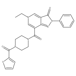 5-ethyl-7-(4-(furan-2-carbonyl)piperazine-1-carbonyl)-2-phenyl-2H-pyrazolo[4,3-c]pyridin-3(5H)-one Structure