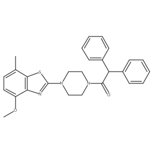 1-(4-(4-Methoxy-7-methylbenzo[d]thiazol-2-yl)piperazin-1-yl)-2,2-diphenylethanone Structure