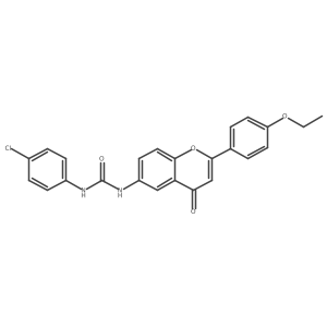 1-(4-chlorophenyl)-3-[2-(4-ethoxyphenyl)-4-oxo-4H-chromen-6-yl]urea Structure