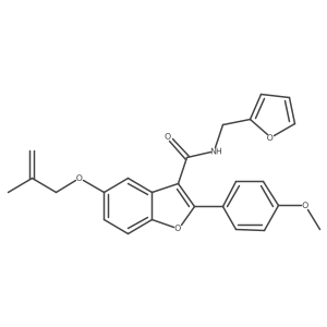 N-(furan-2-ylmethyl)-2-(4-methoxyphenyl)-5-[(2-methylprop-2-en-1-yl)oxy]-1-benzofuran-3-carboxamide Structure