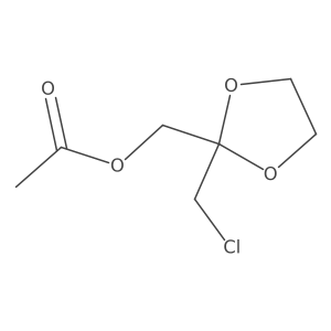(2-(Chloromethyl)-1,3-dioxolan-2-yl)methyl acetate Structure