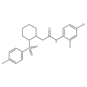 N-(4-bromo-2-methylphenyl)-2-(1-tosylpiperidin-2-yl)acetamide Structure