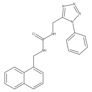 1-(naphthalen-1-ylmethyl)-3-((1-phenyl-1H-tetrazol-5-yl)methyl)urea结构式