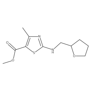Methyl 4-methyl-2-(oxolan-2-ylmethylamino)-1,3-thiazole-5-carboxylate Structure