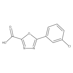5-(3-Chlorophenyl)-1,3,4-oxadiazole-2-carboxylic acid结构式