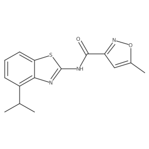 N-(4-isopropylbenzo[d]thiazol-2-yl)-5-methylisoxazole-3-carboxamide结构式