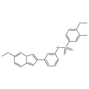 3-fluoro-4-methoxy-N-(3-(6-methoxyimidazo[1,2-b]pyridazin-2-yl)phenyl)benzenesulfonamide结构式