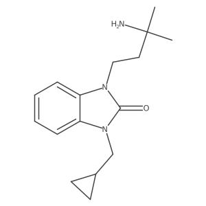 1-(3-Amino-3-methylbutyl)-3-(cyclopropylmethyl)-1,3-dihydro-2h-benzimidazol-2-one Structure