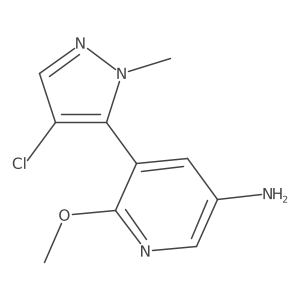 5-(4-Chloro-1-methyl-1h-pyrazol-5-yl)-6-methoxy-3-pyridinamine结构式