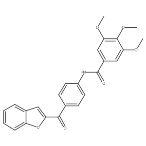 N-[4-(1-benzofuran-2-ylcarbonyl)phenyl]-3,4,5-trimethoxybenzamide Structure