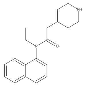 N-ethyl-N-naphthalen-1-yl-2-piperidin-4-yl-acetamide Structure