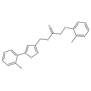 (5-(2-Fluorophenyl)isoxazol-3-yl)methyl 2-(o-tolyloxy)acetate Structure