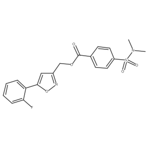 [5-(2-Fluorophenyl)-1,2-oxazol-3-yl]methyl 4-(dimethylsulfamoyl)benzoate Structure