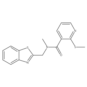 N-[(1,3-benzothiazol-2-yl)methyl]-N-methyl-2-(methylsulfanyl)pyridine-3-carboxamide Structure