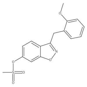 3-(2-Methoxybenzyl)-1,2-benzoxazol-6-yl methanesulfonate结构式