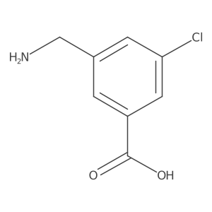 Benzoic acid, 3-(aminomethyl)-5-chloro-结构式