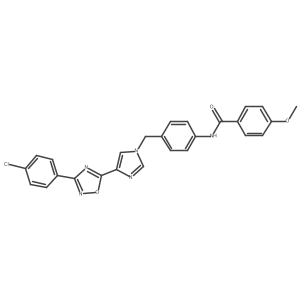 N-[4-({4-[3-(4-chlorophenyl)-1,2,4-oxadiazol-5-yl]-1H-imidazol-1-yl}methyl)phenyl]-4-methoxybenzamide Structure