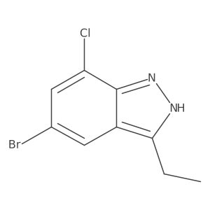 5-bromo-7-chloro-3-ethyl-1H-indazole结构式