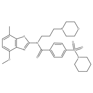 N-(4-Methoxy-7-methyl-2-benzothiazolyl)-N-[3-(4-morpholinyl)propyl]-4-(1-piperidinylsulfonyl)benzamide Structure