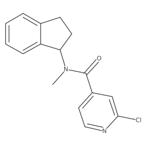 2-chloro-N-indan-1-yl-N-methyl-pyridine-4-carboxamide结构式
