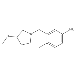 3-[(3-Methoxy-1-pyrrolidinyl)methyl]-4-methylbenzenamine Structure