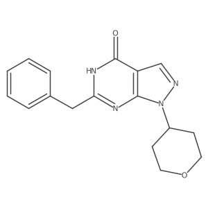 6-Benzyl-1-(tetrahydro-2H-pyran-4-yl)-1,5-dihydro-4H-pyrazolo[3,4-d]pyrimidin-4-one Structure