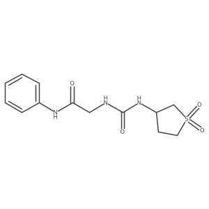 N~2~-[(1,1-dioxidotetrahydrothiophen-3-yl)carbamoyl]-N-phenylglycinamide结构式
