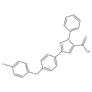 3-(4-(4-Chlorophenoxy)phenyl)-1-phenyl-1H-pyrazole-5-carboxylic acid Structure
