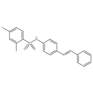 Benzenesulfonamide, 4-fluoro-2-methyl-N-[4-(2-phenyldiazenyl)phenyl]- Structure