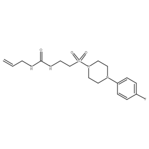 1-Allyl-3-(2-((4-(4-fluorophenyl)piperazin-1-yl)sulfonyl)ethyl)urea结构式