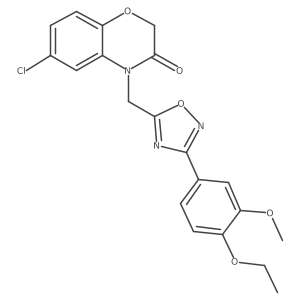 6-chloro-4-((3-(4-ethoxy-3-methoxyphenyl)-1,2,4-oxadiazol-5-yl)methyl)-2H-benzo[b][1,4]oxazin-3(4H)-one Structure