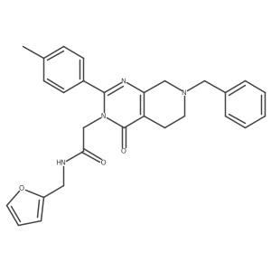 2-[7-benzyl-2-(4-methylphenyl)-4-oxo-3H,4H,5H,6H,7H,8H-pyrido[3,4-d]pyrimidin-3-yl]-N-[(furan-2-yl)methyl]acetamide Structure