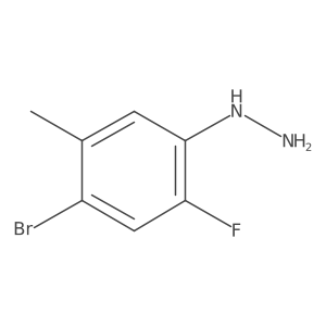 (4-Bromo-2-fluoro-5-methylphenyl)hydrazine Structure