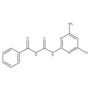 N-[(4-amino-6-chloropyrimidin-2-yl)carbamothioyl]benzamide Structure