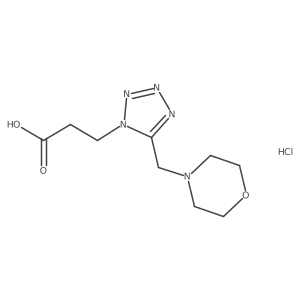 3-[5-(Morpholin-4-ylmethyl)tetrazol-1-yl]propanoic acid;hydrochloride结构式