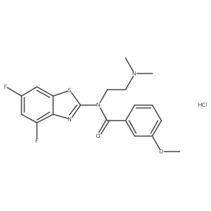 N-(4,6-difluorobenzo[d]thiazol-2-yl)-N-(2-(dimethylamino)ethyl)-3-methoxybenzamide hydrochloride Structure