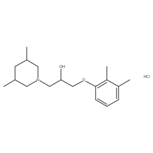 1-(2,3-Dimethylphenoxy)-3-(3,5-dimethylpiperidin-1-yl)propan-2-ol hydrochloride结构式