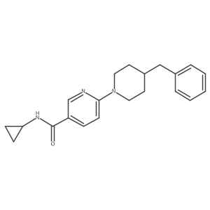 6-(4-benzylpiperidin-1-yl)-N-cyclopropylpyridine-3-carboxamide结构式