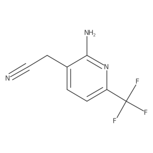 2-Amino-6-(trifluoromethyl)pyridine-3-acetonitrile结构式