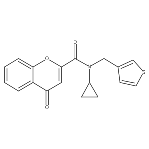 N-cyclopropyl-4-oxo-N-(thiophen-3-ylmethyl)-4H-chromene-2-carboxamide Structure