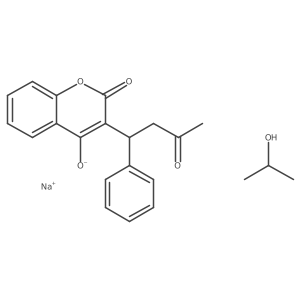 sodium 2-oxo-3-(3-oxo-1-phenylbutyl)-2H-chromen-4-olate propan-2-ol Structure