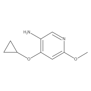 4-Cyclopropoxy-6-methoxypyridin-3-amine结构式