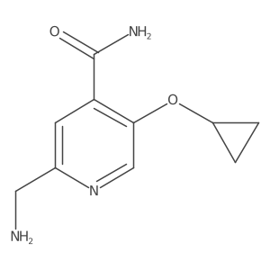 2-(Aminomethyl)-5-cyclopropoxyisonicotinamide结构式