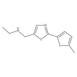 N-((2-(5-methylthiophen-2-yl)thiazol-5-yl)methyl)ethanamine Structure