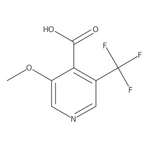 3-Methoxy-5-(trifluoromethyl)isonicotinic acid结构式