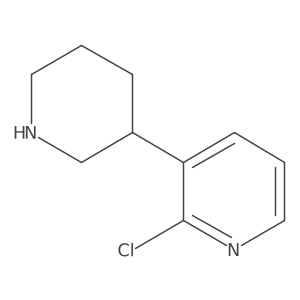 2-Chloro-3-(piperidin-3-yl)pyridine结构式