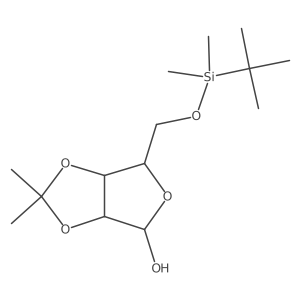 5-O-tert-Butyldimethylsilyl-2,3-O-isopropylidene-L-lyxofuranose结构式