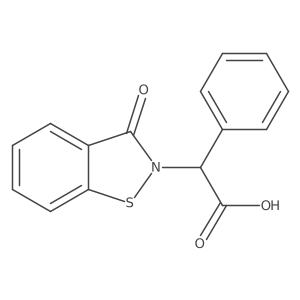 2-(3-Oxo-2,3-dihydro-1,2-benzothiazol-2-yl)-2-phenylacetic acid结构式