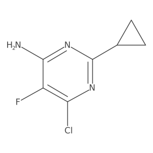 6-Chloro-2-cyclopropyl-5-fluoropyrimidin-4-amine结构式